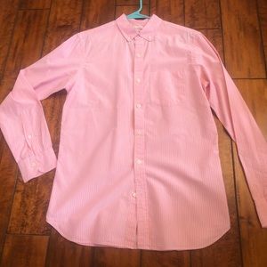 OLD NAVY MENS PINK AND WHITE DRESS SHIRT